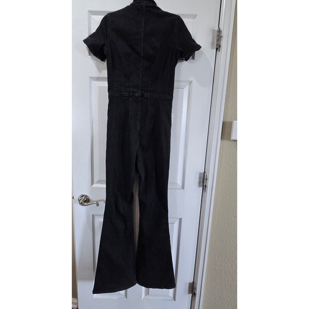 Free People SOLD OUT We The Free Jayde Flare Jumpsuit Black Mamba Denim S - Picture 8 of 13